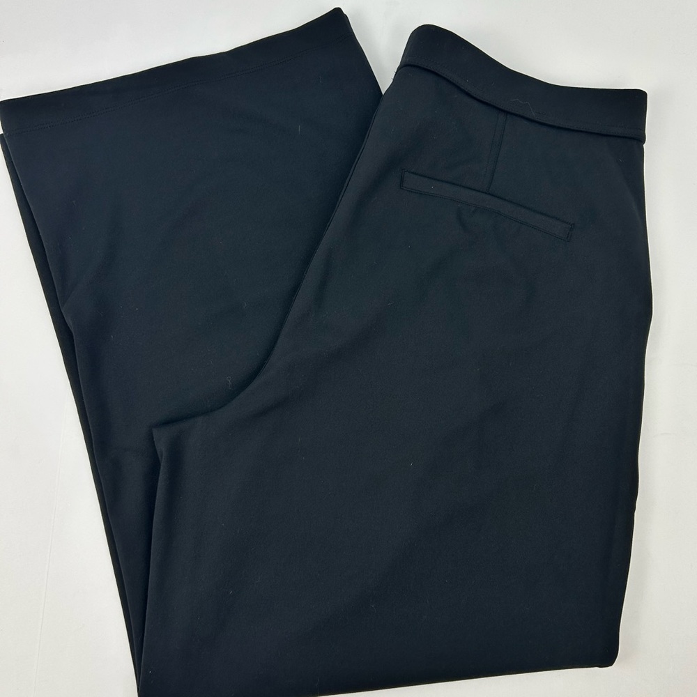 Halara Baggy Super Stretch Classic Black Dress Pants w/pockets Wide Leg Sz PXL